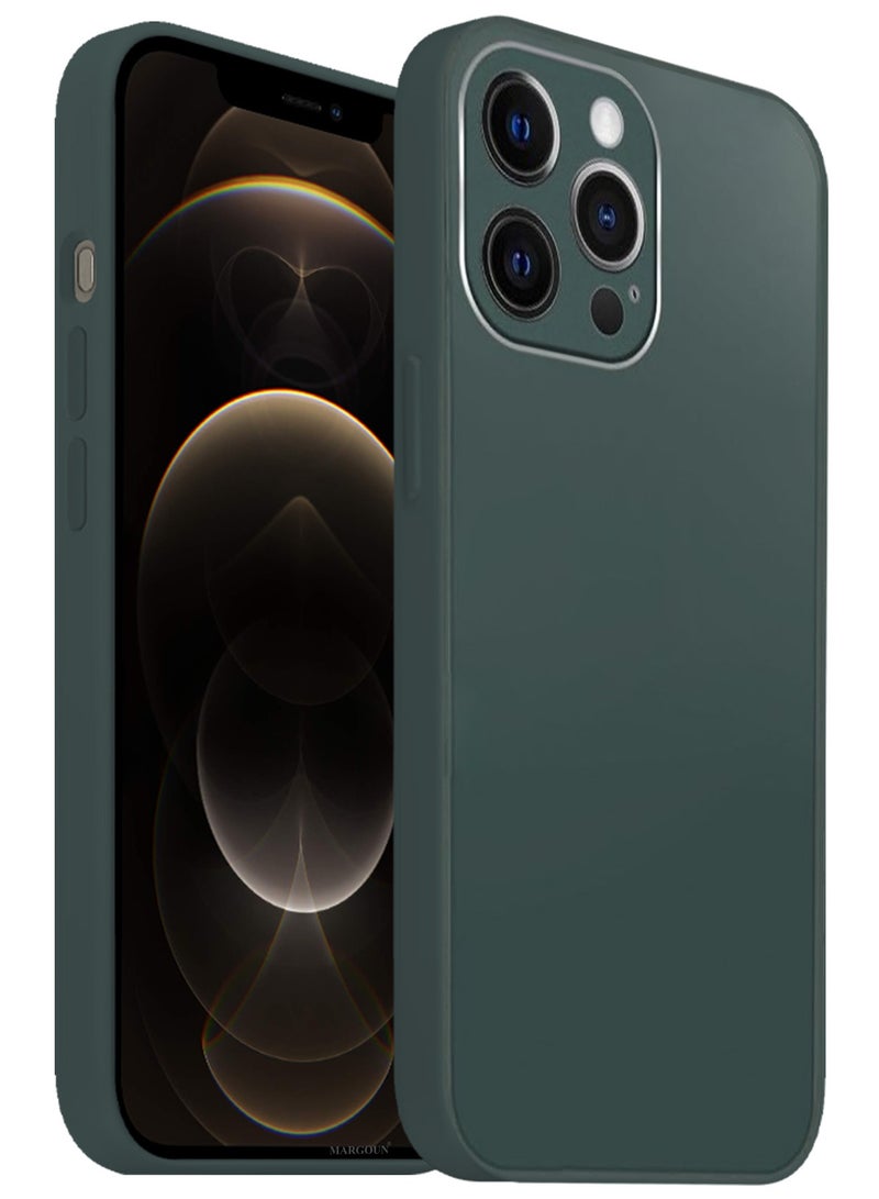 CATANES HiCool Glossy Hard TPU Case for iPhone 12 Pro - Full Coverage , Anti Finger Print , Anti Yellowing , Shockproof Slim Fit Design- Green - Image 2